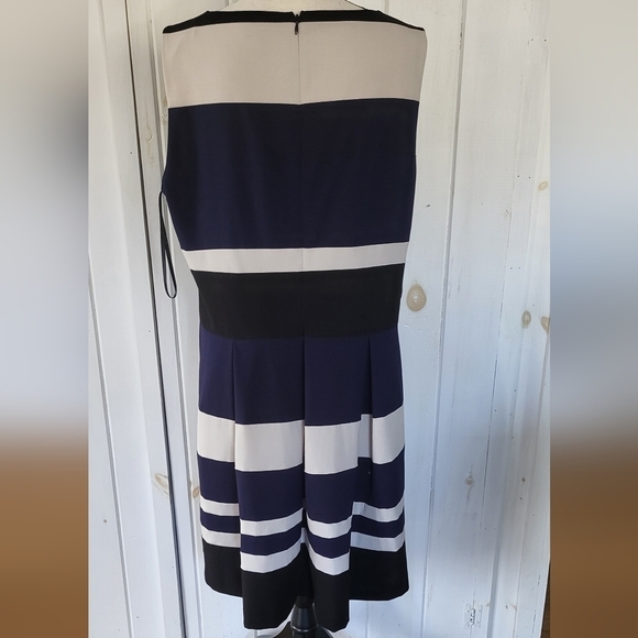 Ralph Lauren Color Block Striped Drop Waist Sleeveless Dress - Picture 6 of 11